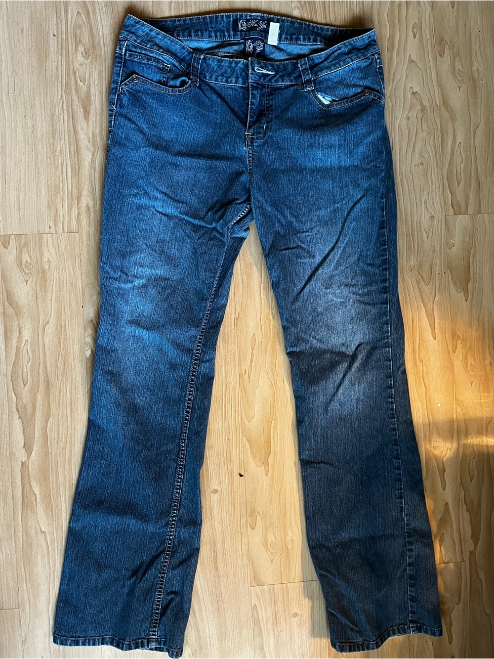 Denim detail Women's Dark Blue Straight-Leg Jeans miss ymi size 12